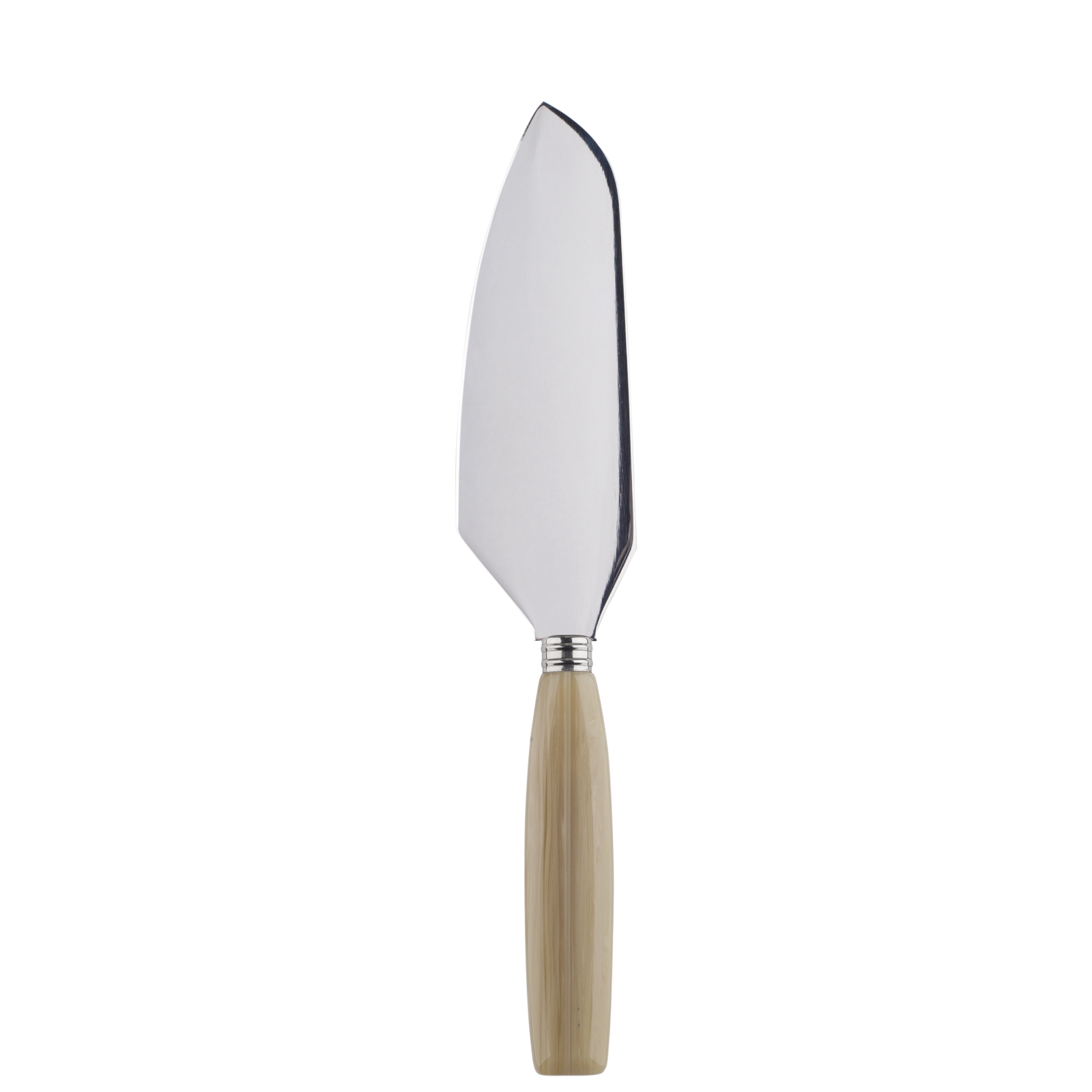 Pelle à tarte inox et acrylique corne (photo) Pelle à tarte inox et acrylique corne