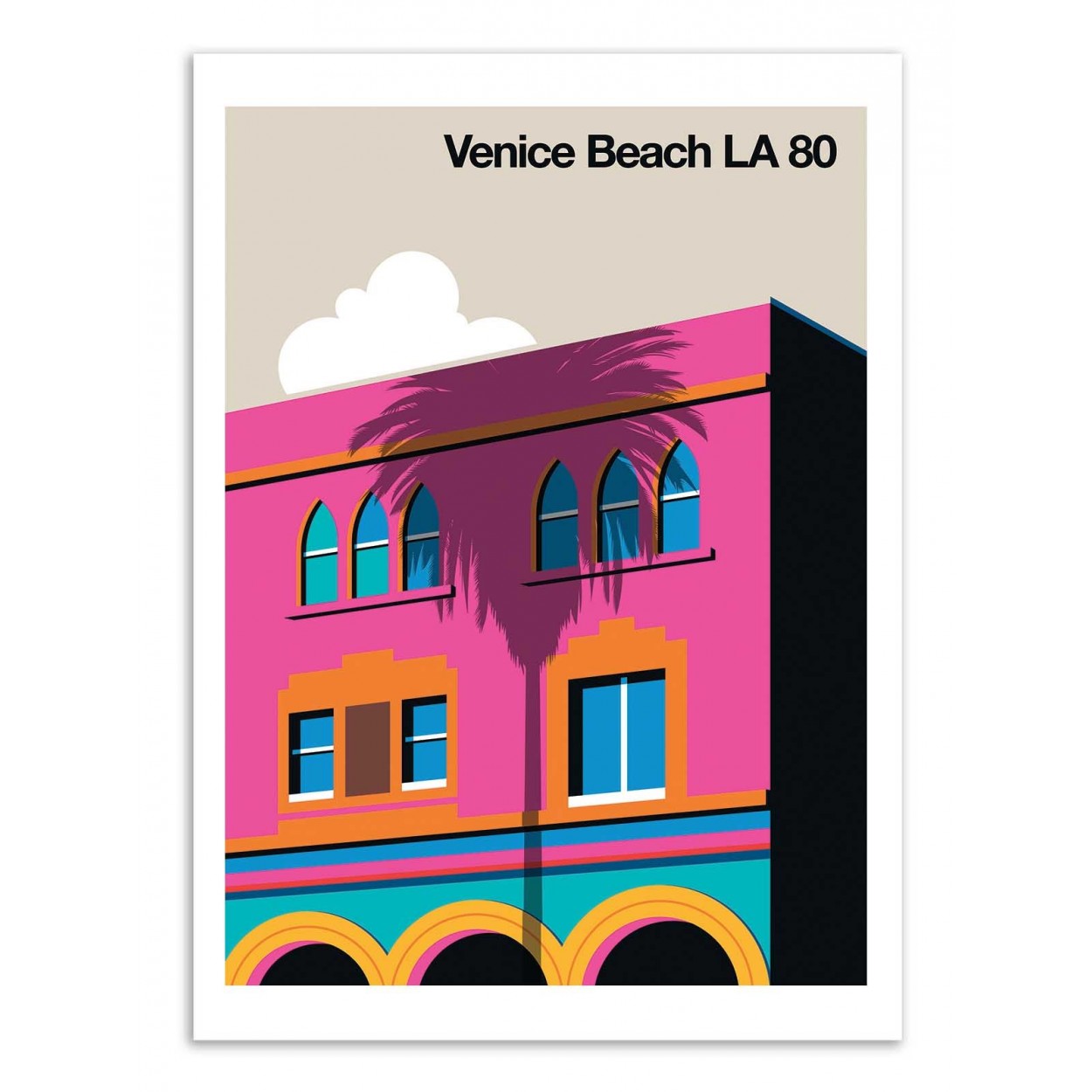 VENICE BEACH LA 80 - Affiche d'art 50 x 70 cm (photo) VENICE BEACH LA 80 - Affiche d'art 50 x 70 cm