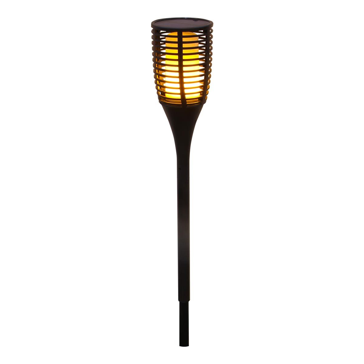 FLAMY SUN - Torche solaire plastique noir H78cm