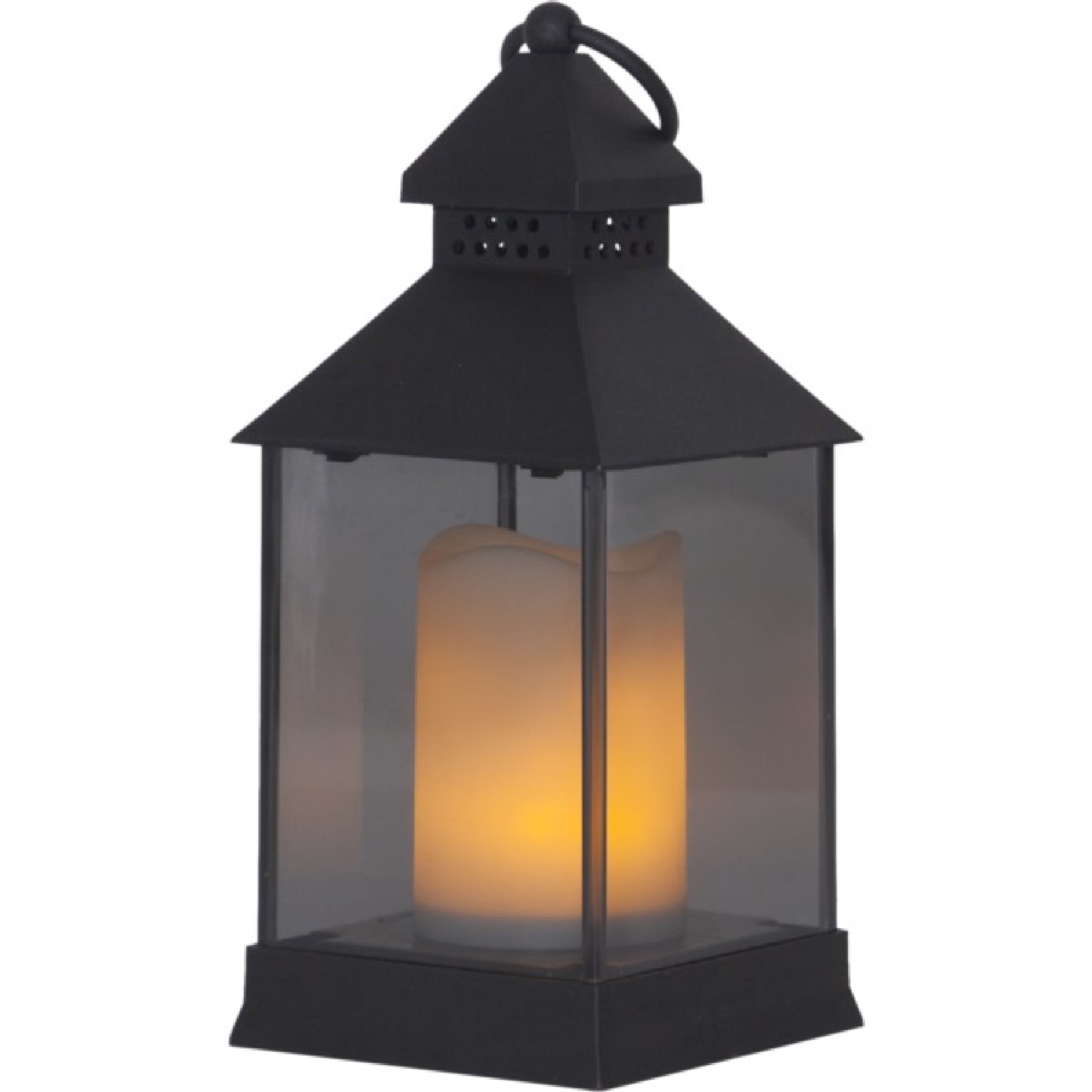 Lanterne d'extérieur LED polypropylène à piles H20cm (photo) Lanterne d'extérieur LED polypropylène à piles H20cm