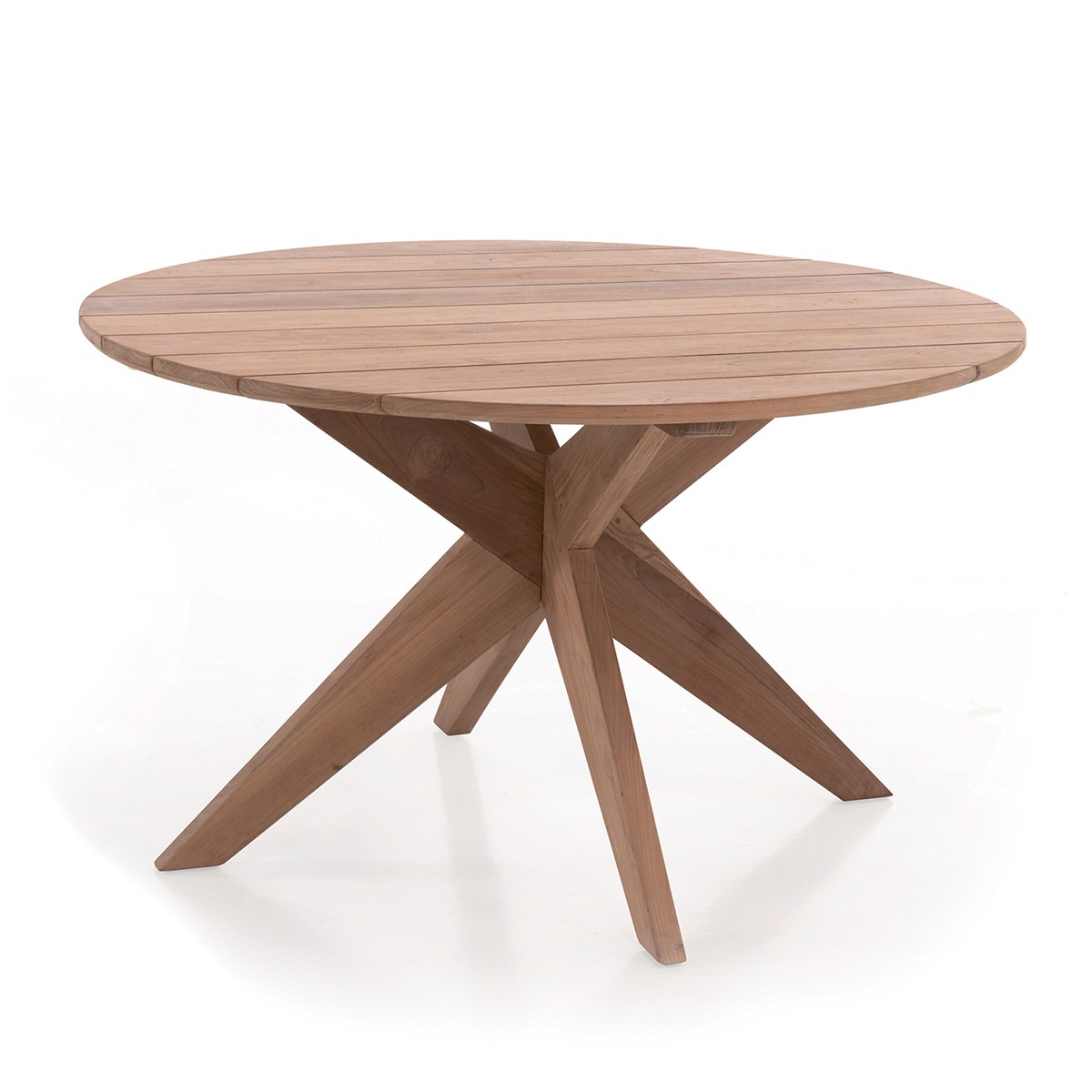 Table ronde en teck massif D 135 cm Sakai