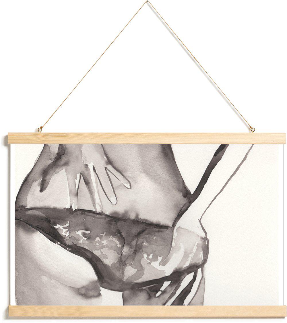 Affiche avec baguettes de suspension en Multicolore/20x30 Affiche avec baguettes de suspension en Multicolore/20x30