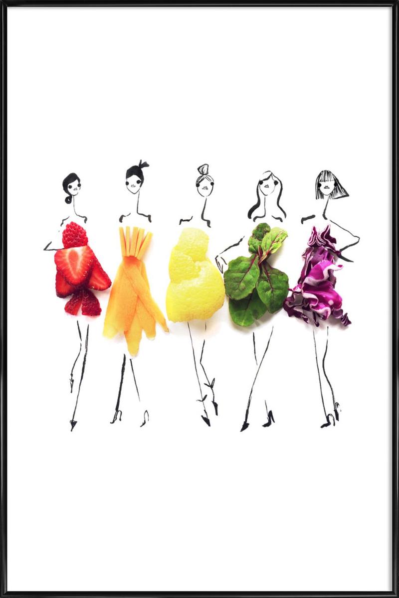 Affiche avec cadre standard (Noir) en Blanc & Multicolore/30x45 Affiche avec cadre standard (Noir) en Blanc & Multicolore/30x45
