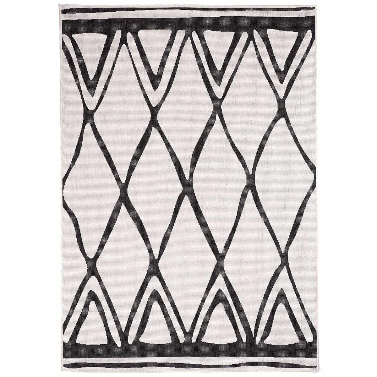 Tapis berbère style en polypropylène noir 160x230 Tapis berbère style en polypropylène noir 160x230