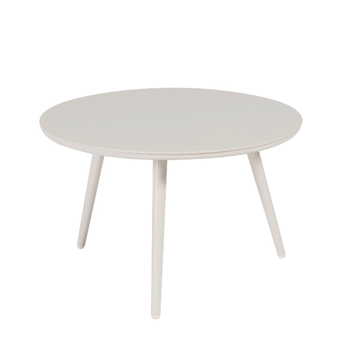 Table basse de jardin ronde en aluminium D60 beige clair