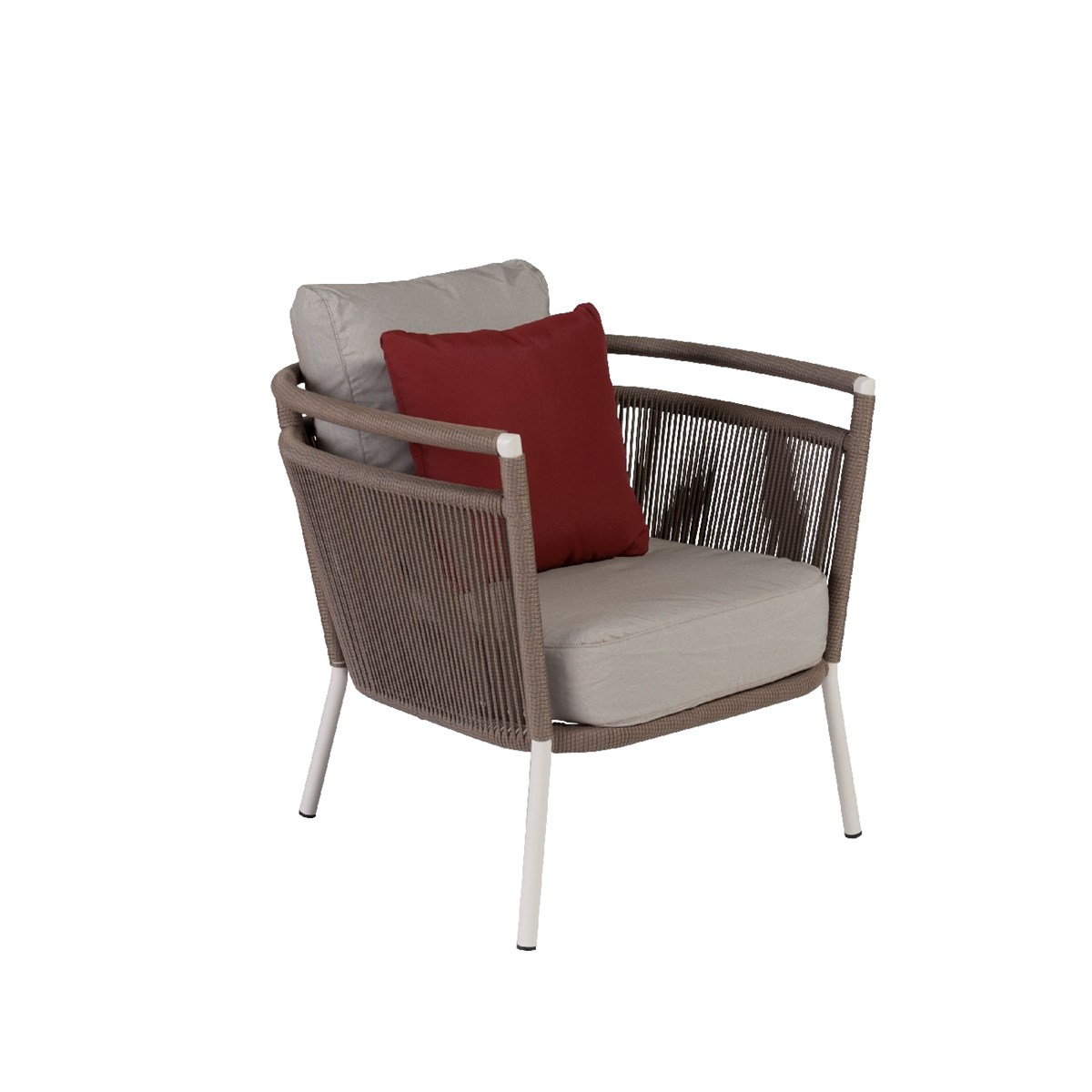 Fauteuil de jardin alu et tressage résine tabac Fauteuil de jardin alu et tressage résine tabac