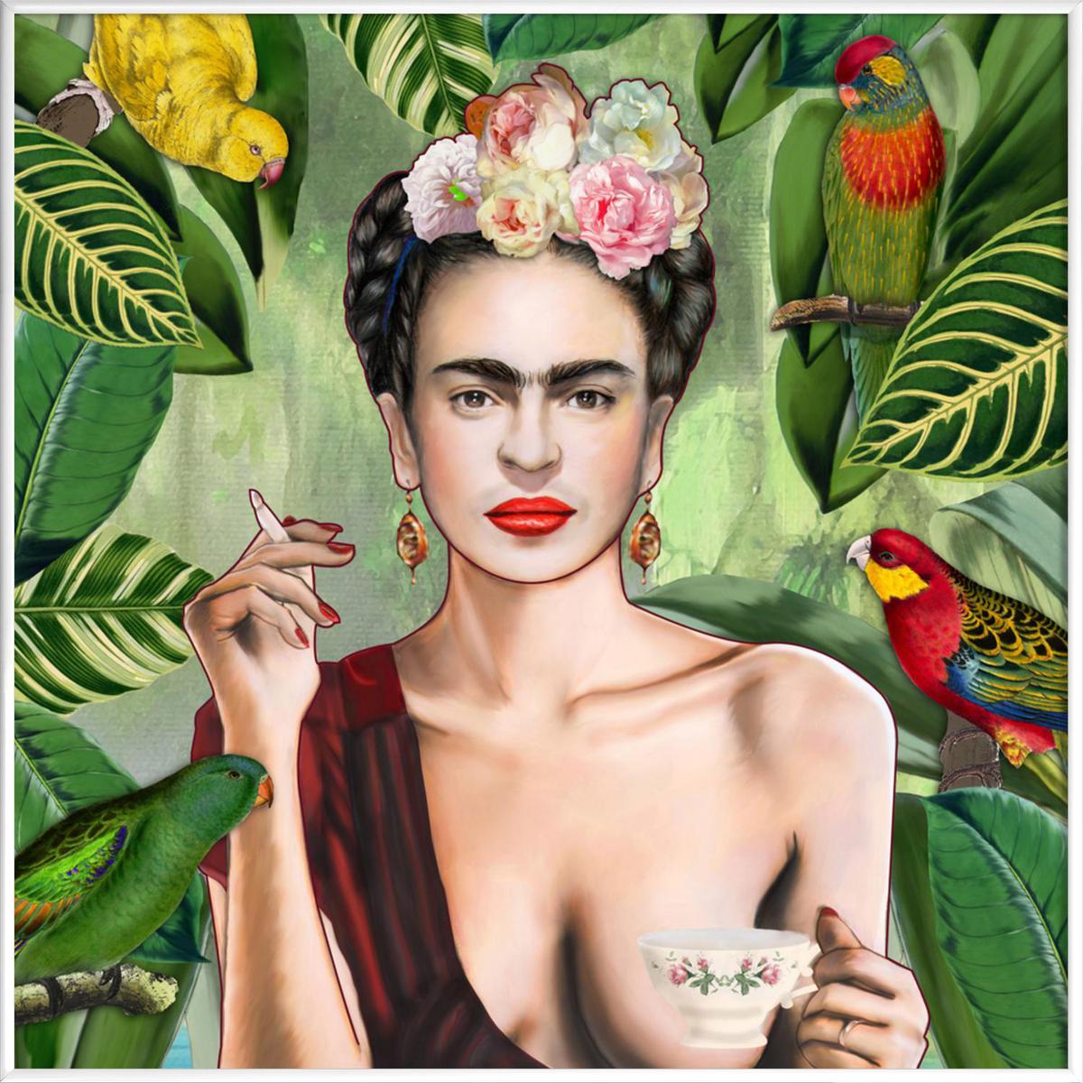 Affiche avec cadre standard (Blanc) en Rouge & Vert/20x20 Affiche avec cadre standard (Blanc) en Rouge & Vert/20x20