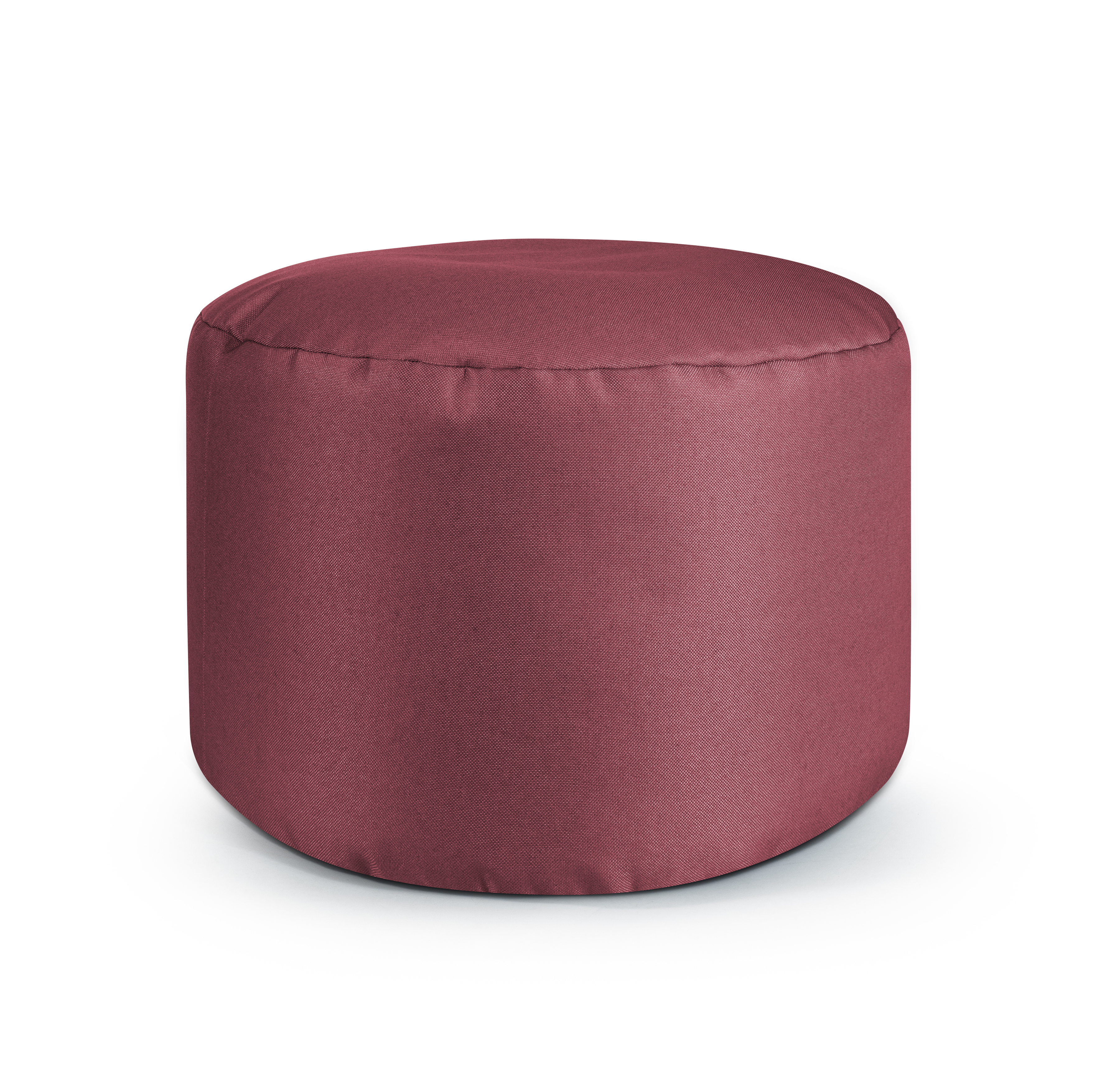 Repose pieds d'intérieur rond en toile design uni bordeaux 30x50 (photo) Repose pieds d'intérieur rond en toile design uni bordeaux 30x50