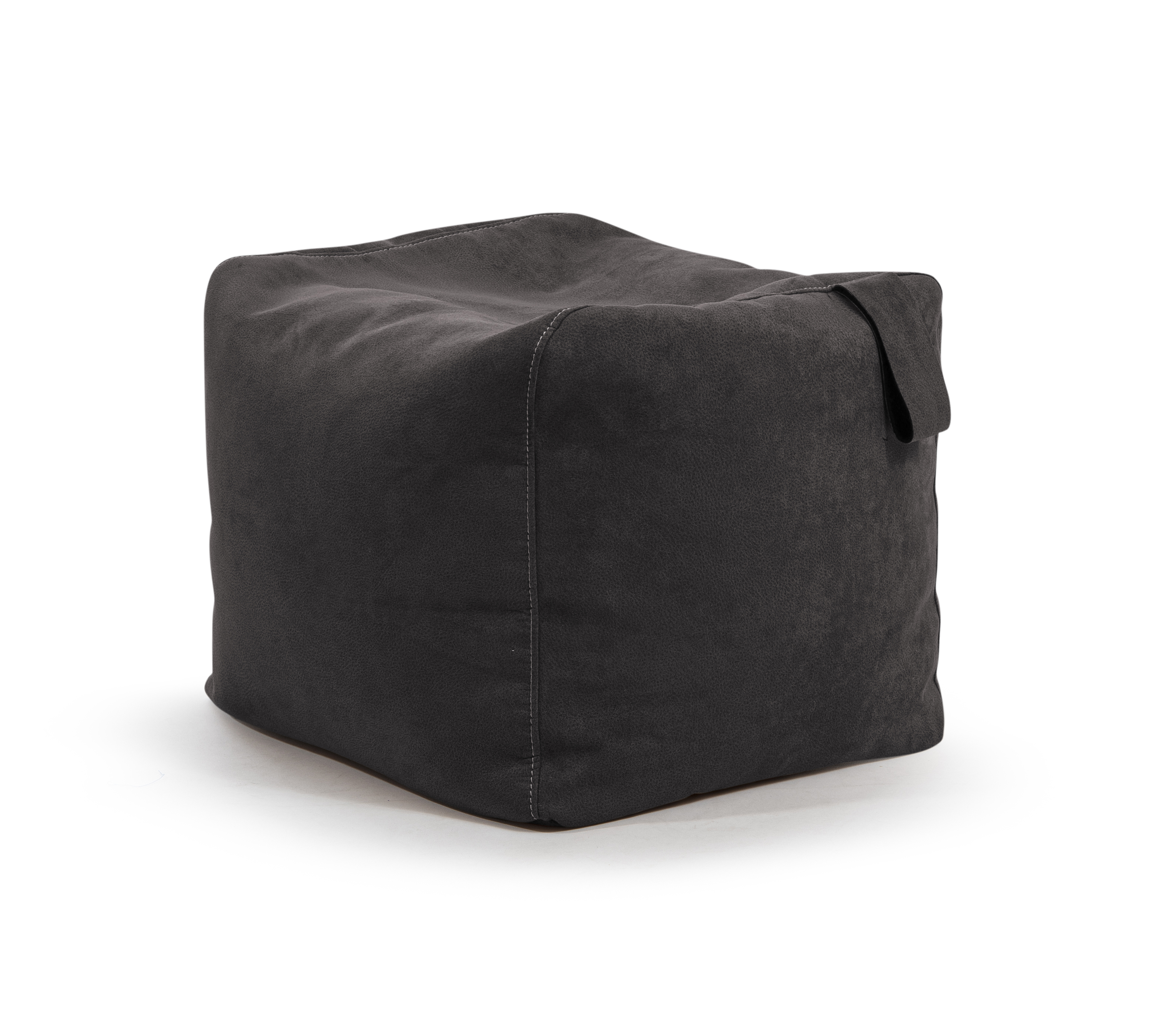 Repose pieds d'intérieur carré aspect cuir 30x50 Anthracite (photo) Repose pieds d'intérieur carré aspect cuir 30x50 Anthracite