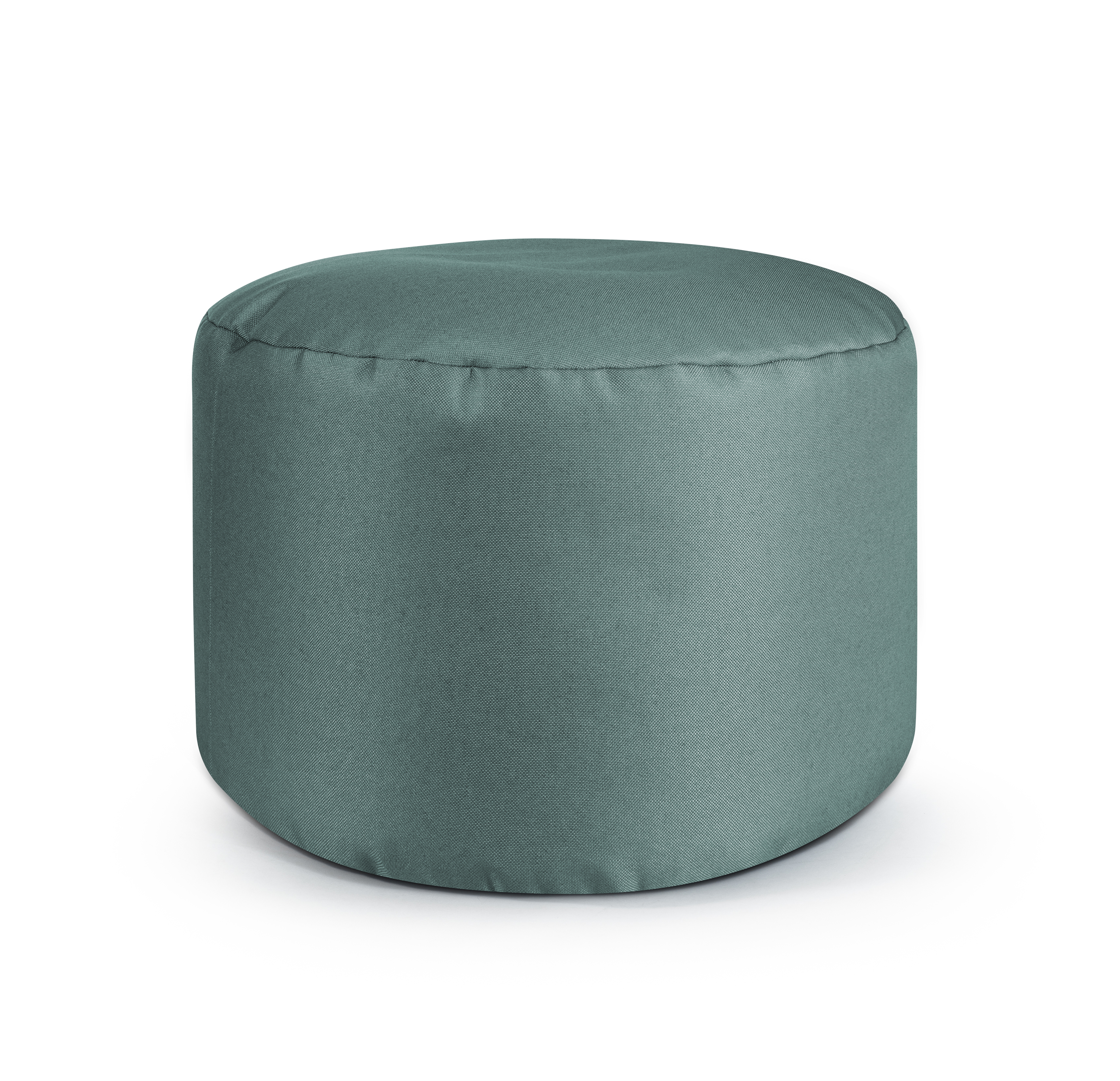 Repose pieds d'intérieur rond en toile design uni vert sauge 30x50 (photo) Repose pieds d'intérieur rond en toile design uni vert sauge 30x50