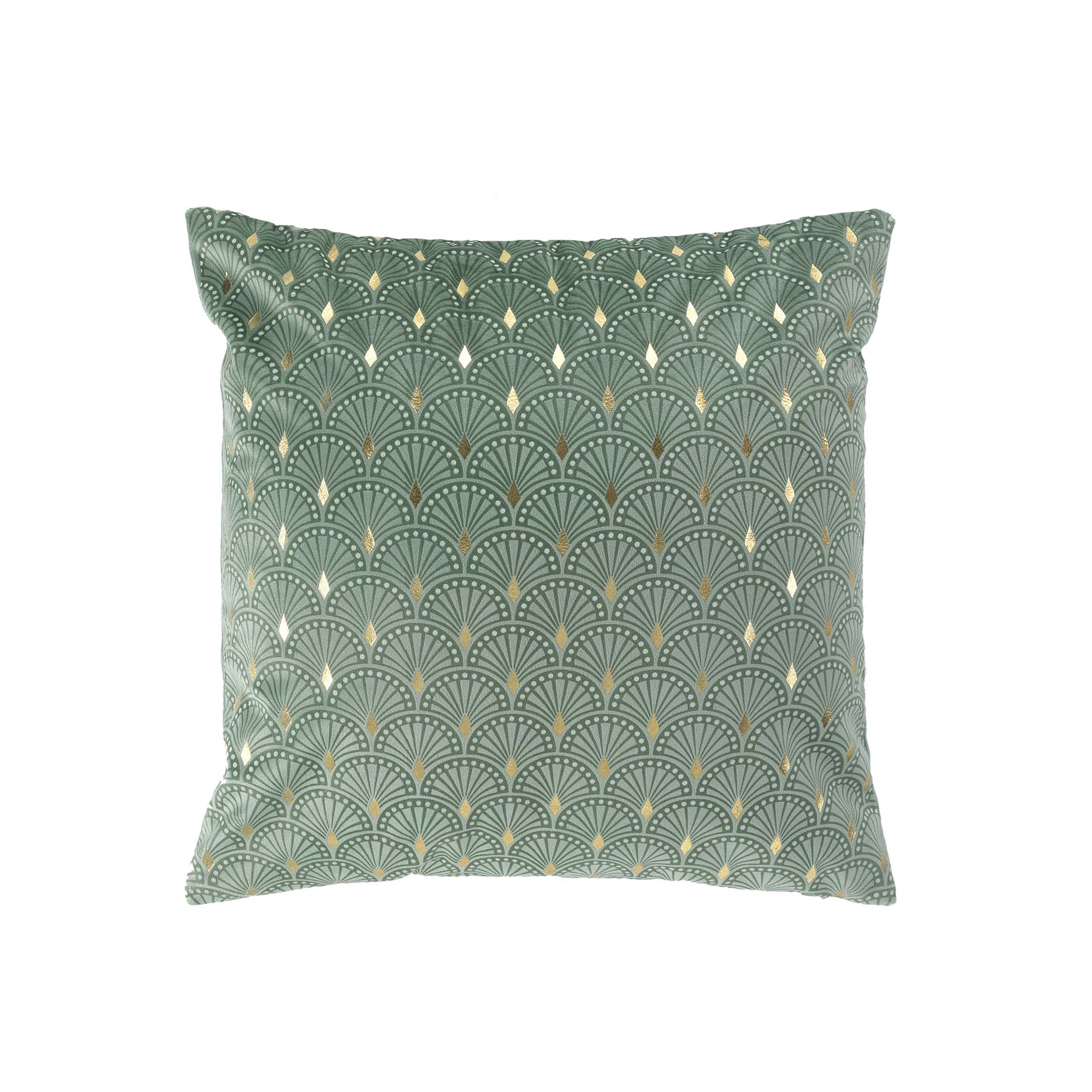 Housse de coussin à effet velours polyester kaki 40x40 Housse de coussin à effet velours polyester kaki 40x40