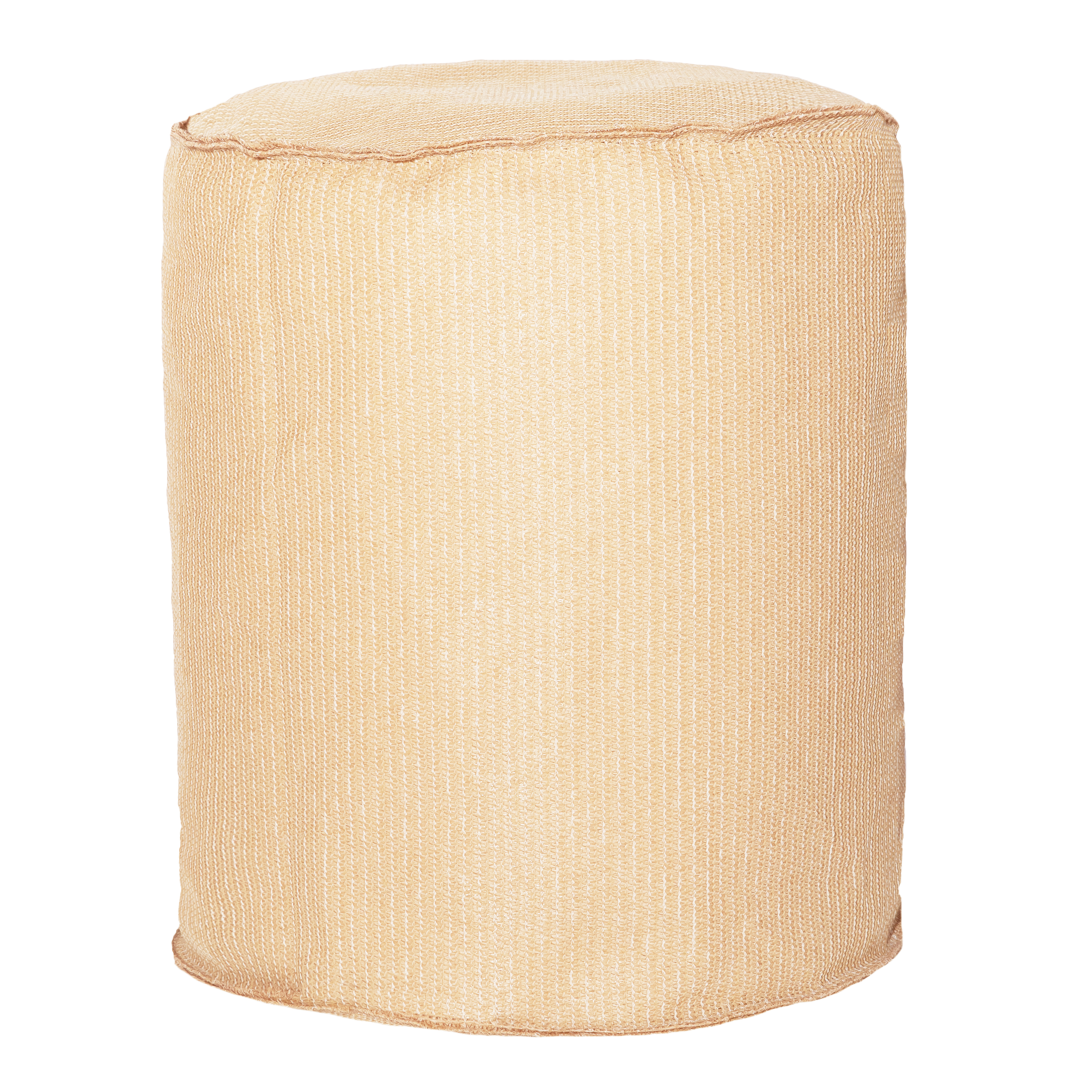 Pouf ottoman rond effet raphia