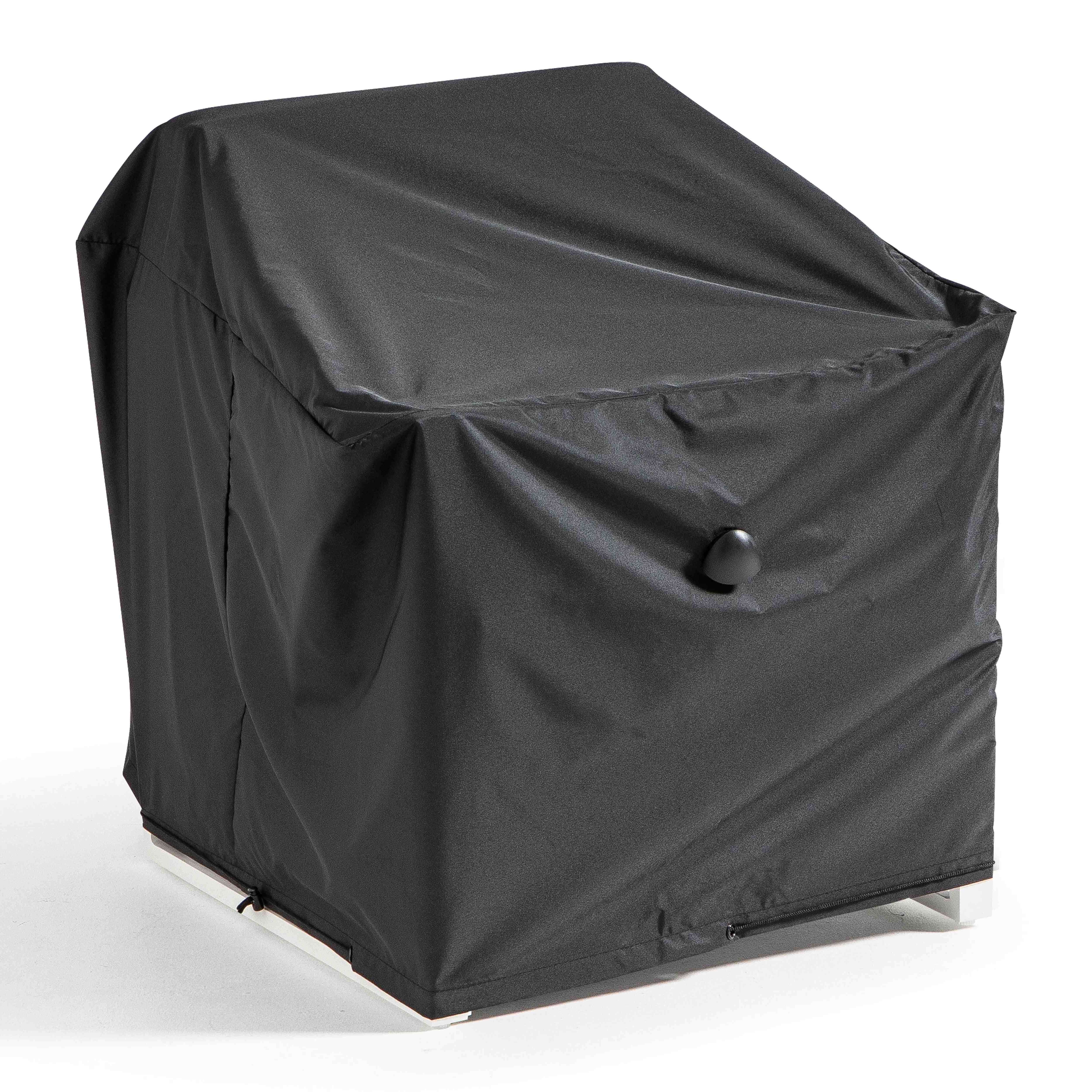 Housse de fauteuil de jardin en polyester noir (photo) Housse de fauteuil de jardin en polyester noir