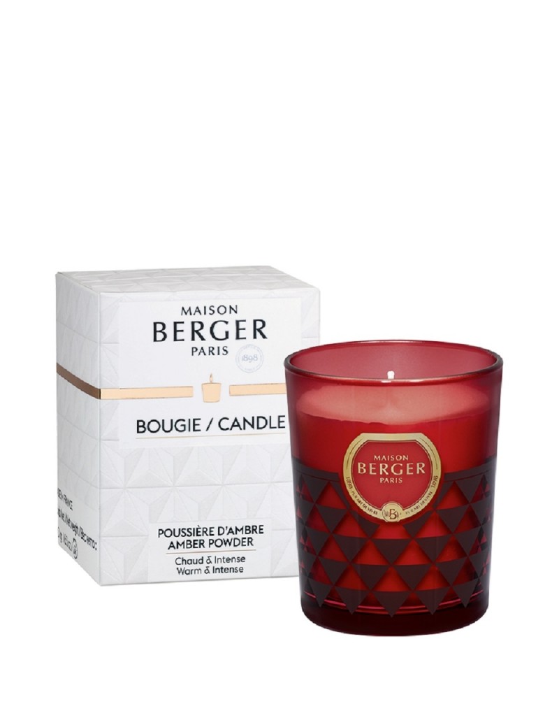 Bougie parfumée clarity bordeaux poussière d'ambre Bougie parfumée clarity bordeaux poussière d'ambre