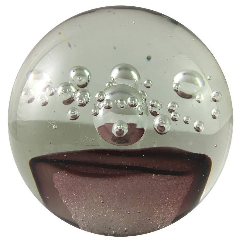 Presse-papier petite bulle en verre pourpre D10 Presse-papier petite bulle en verre pourpre D10