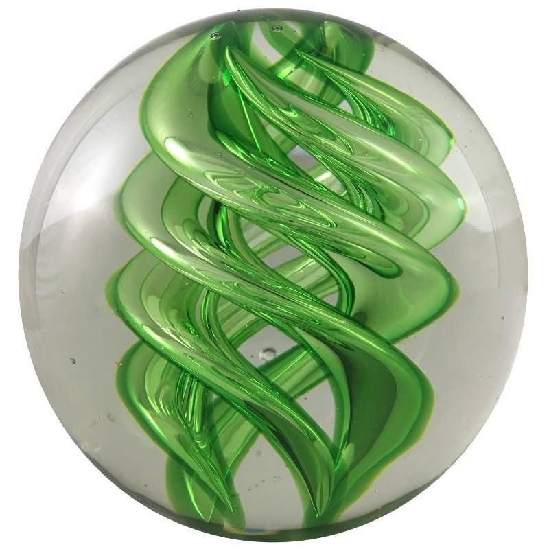 Presse-papier boule en verre vert D10 Presse-papier boule en verre vert D10