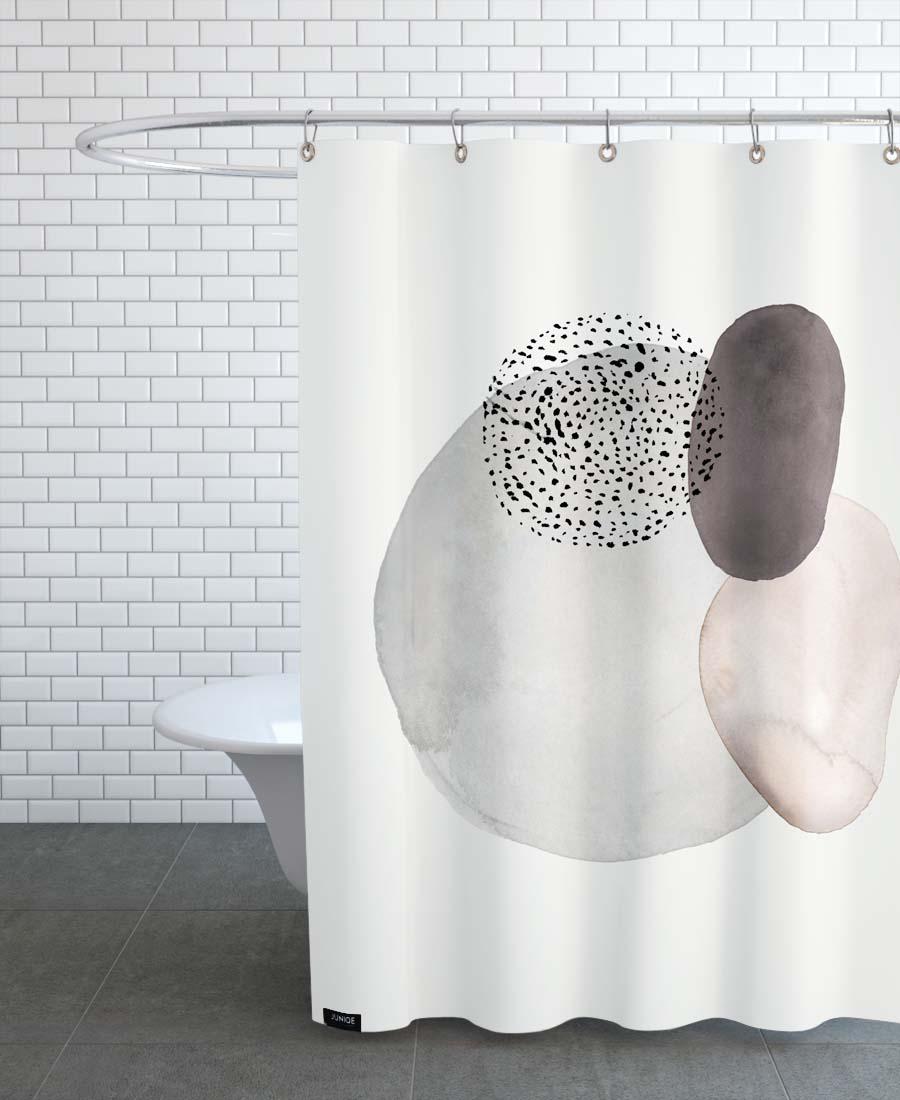 Rideau de douche en polyester en Blanc & Blanc ivoire/150x200 Rideau de douche en polyester en Blanc & Blanc ivoire/150x200