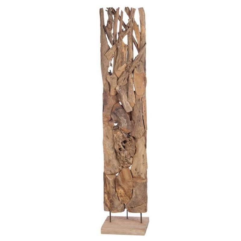 Sculpture racine en teck sur pied H 200 cm Sculpture racine en teck sur pied H 200 cm