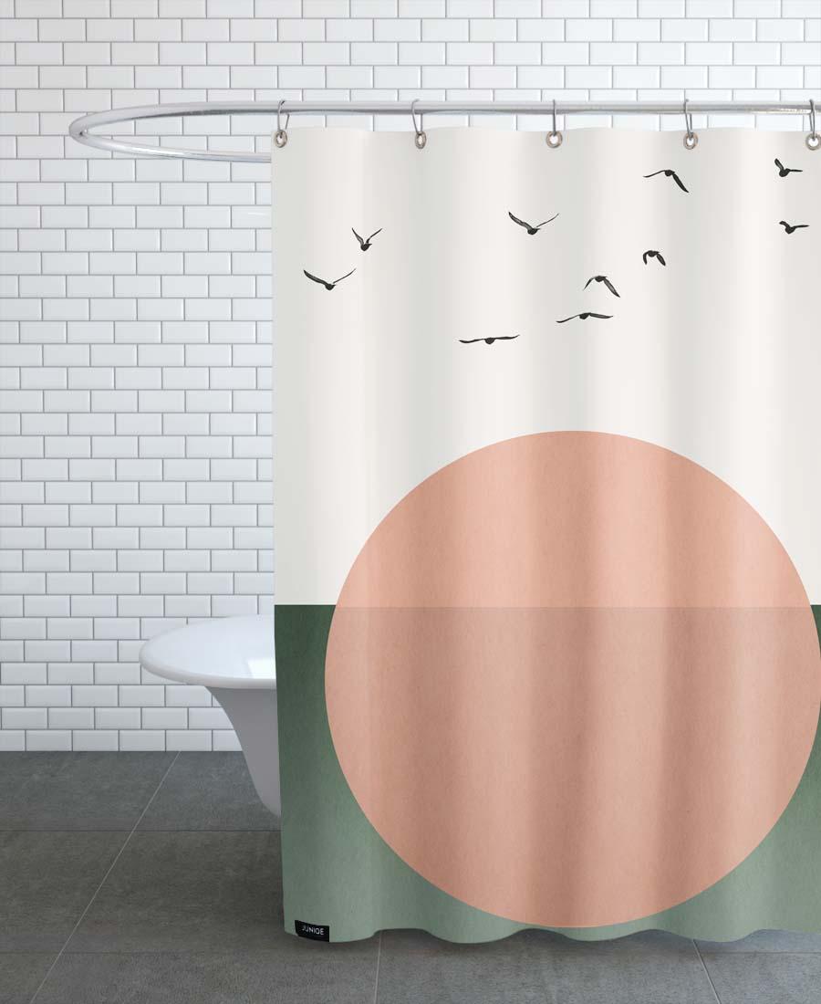 rideau de douche en polyester en multicolore 150x200