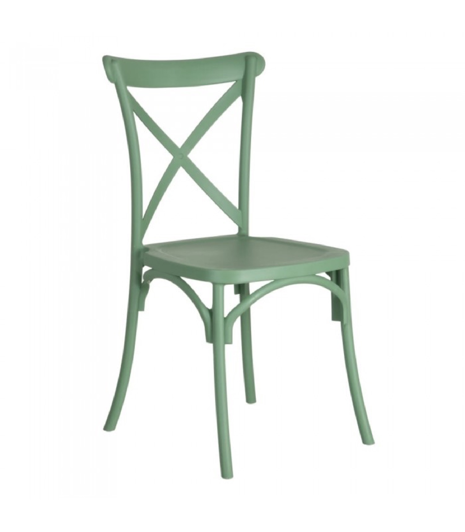 chaise bistrot en polypropylène vert