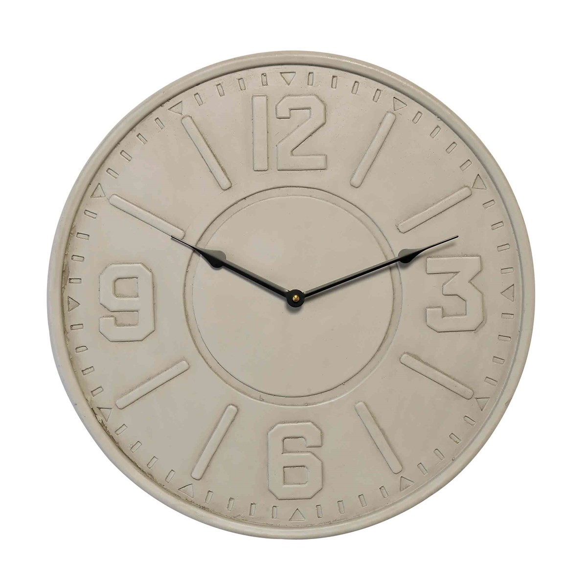 Horloge murale beton et plâtre beige D46 (photo) Horloge murale beton et plâtre beige D46
