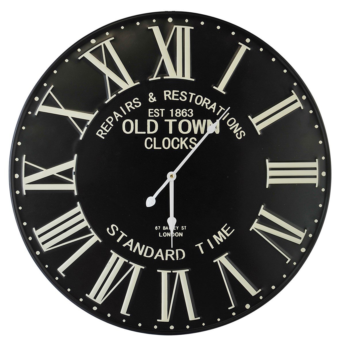 Horloge murale métal noir D58 (photo) Horloge murale métal noir D58