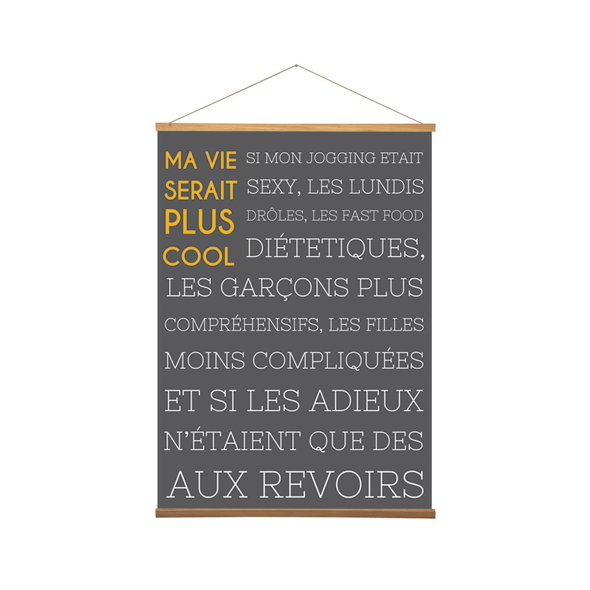 Affiche kakemono en toile noire 70x100 (photo) Affiche kakemono en toile noire 70x100