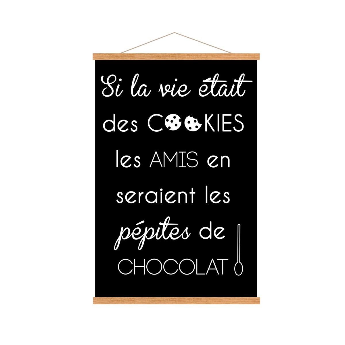 Affiche kakemono en toile noire 40x60 (photo) Affiche kakemono en toile noire 40x60