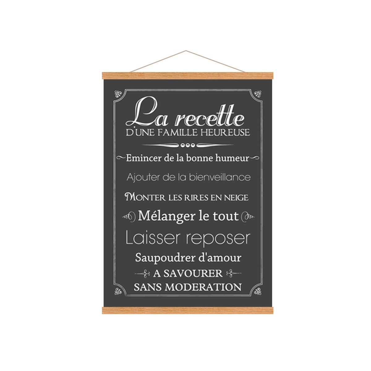 Affiche kakemono en toile noire 50x70 (photo) Affiche kakemono en toile noire 50x70