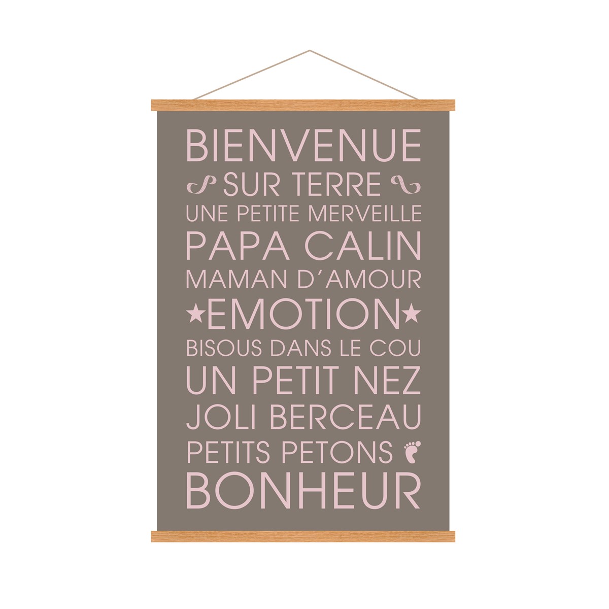 Affiche kakemono en toile grise 40x60 (photo) Affiche kakemono en toile grise 40x60