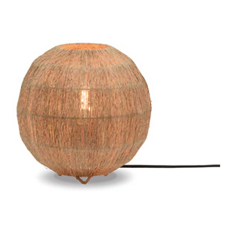 Lampe de table bambou jute D25cm Lampe de table bambou jute D25cm