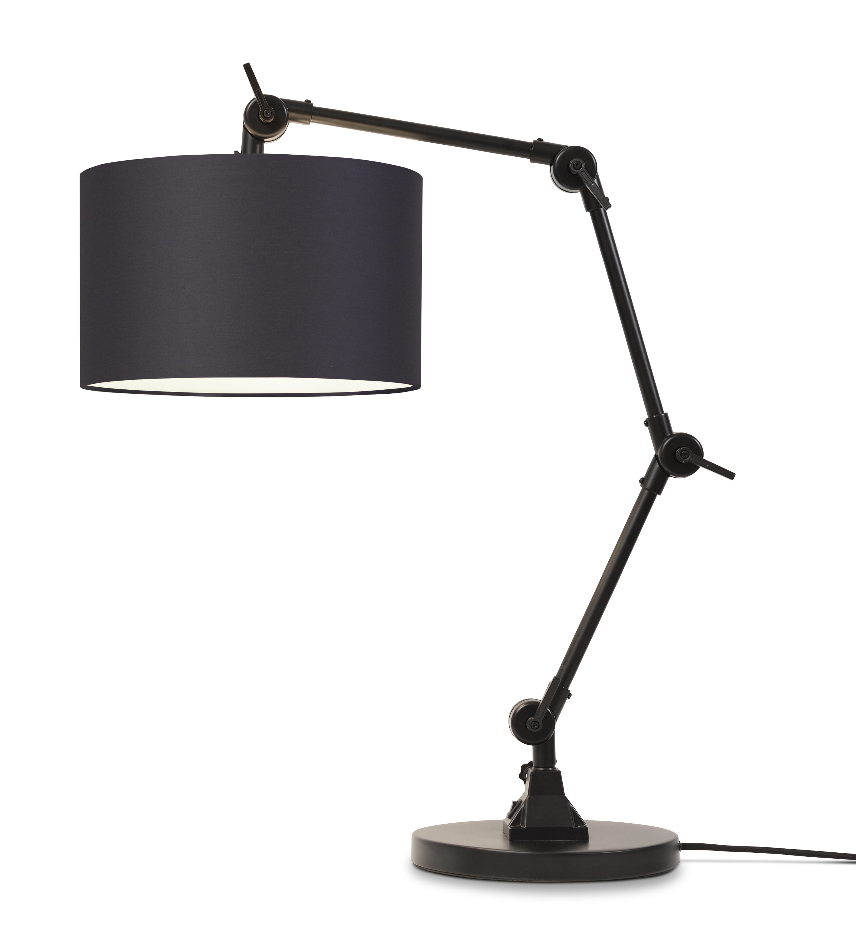 Lampe de table noire flexible et abat-jour noir H100cm Lampe de table noire flexible et abat-jour noir H100cm