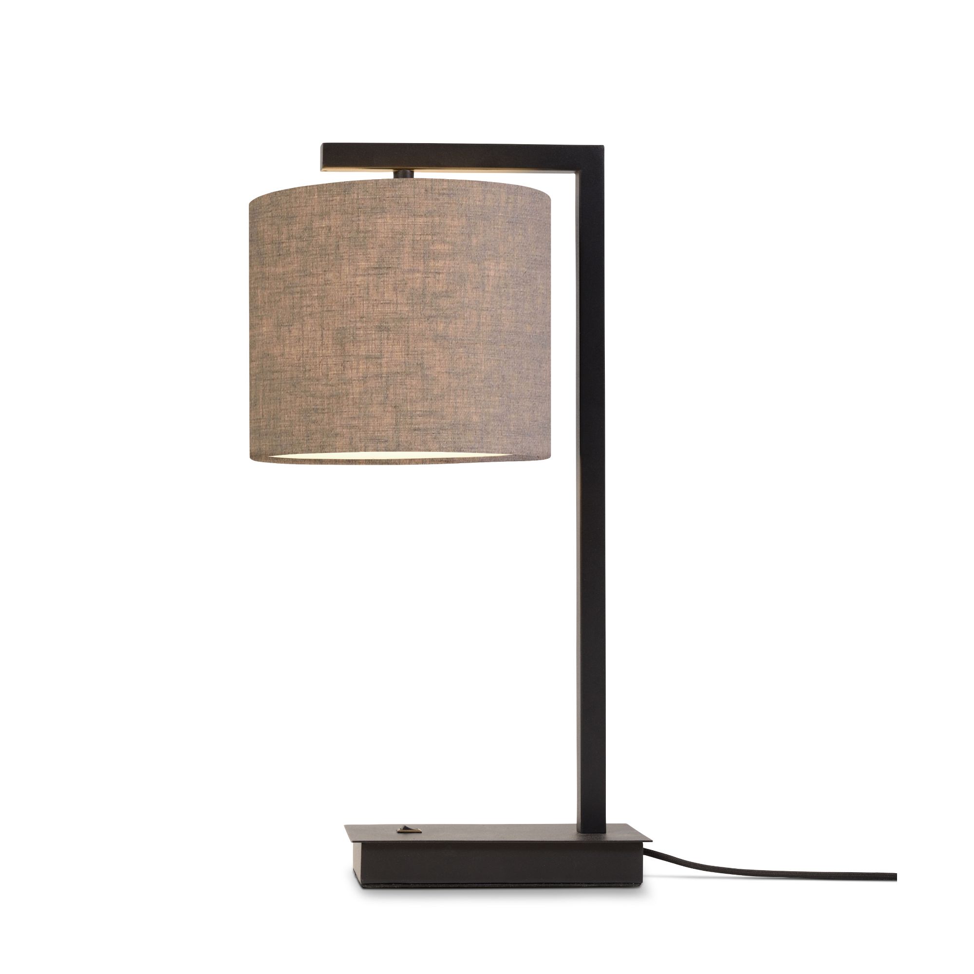 Lampe de table noire et abat-jour H44cm Lampe de table noire et abat-jour H44cm