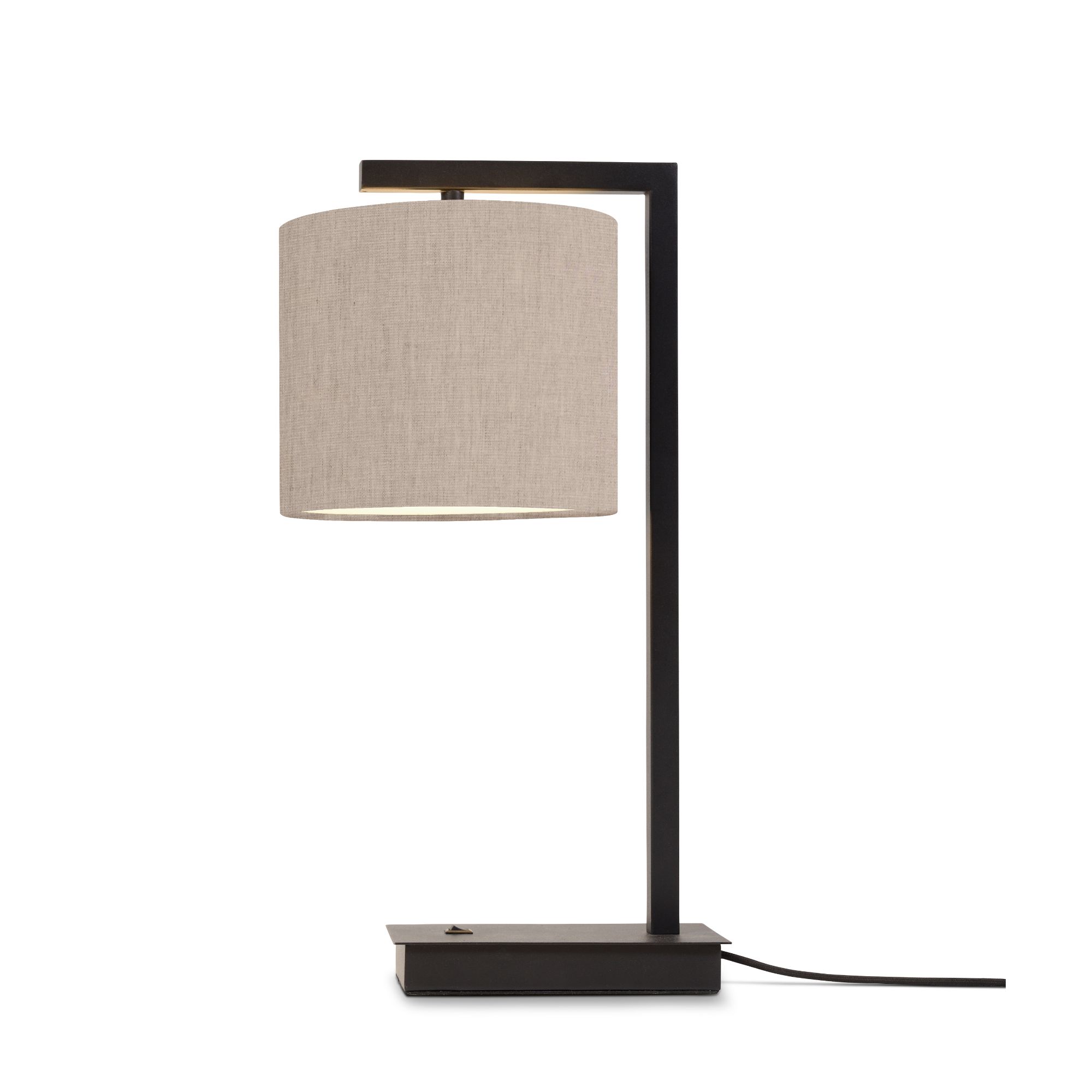 Lampe de table noire et abat-jour H44cm Lampe de table noire et abat-jour H44cm