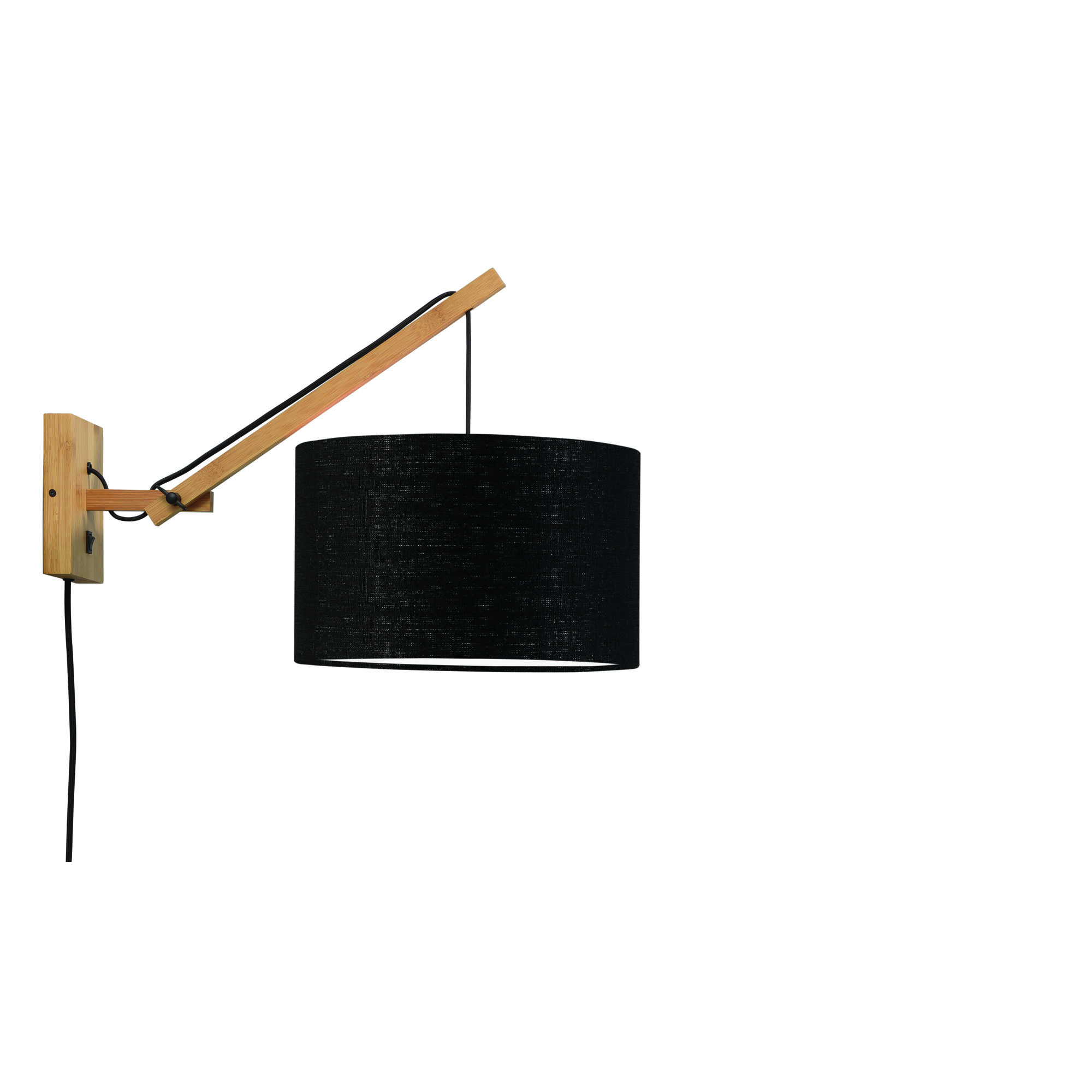 Applique bambou/lin noir L50cm