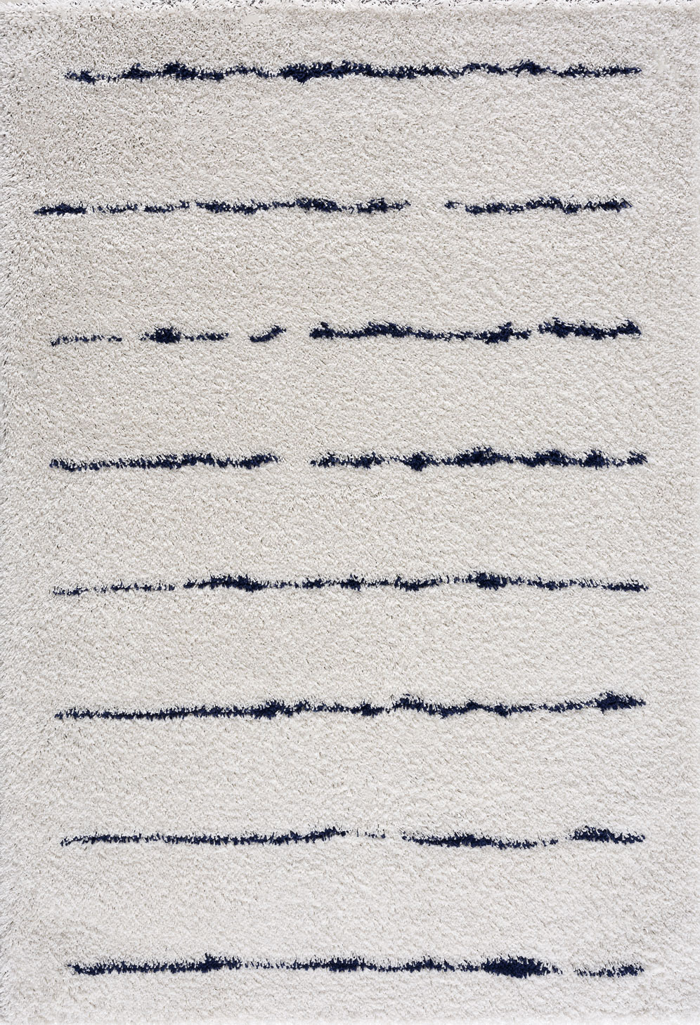 Tapis shaggy salon en laine artificielle bleu ligné 160X230 Tapis shaggy salon en laine artificielle bleu ligné 160X230