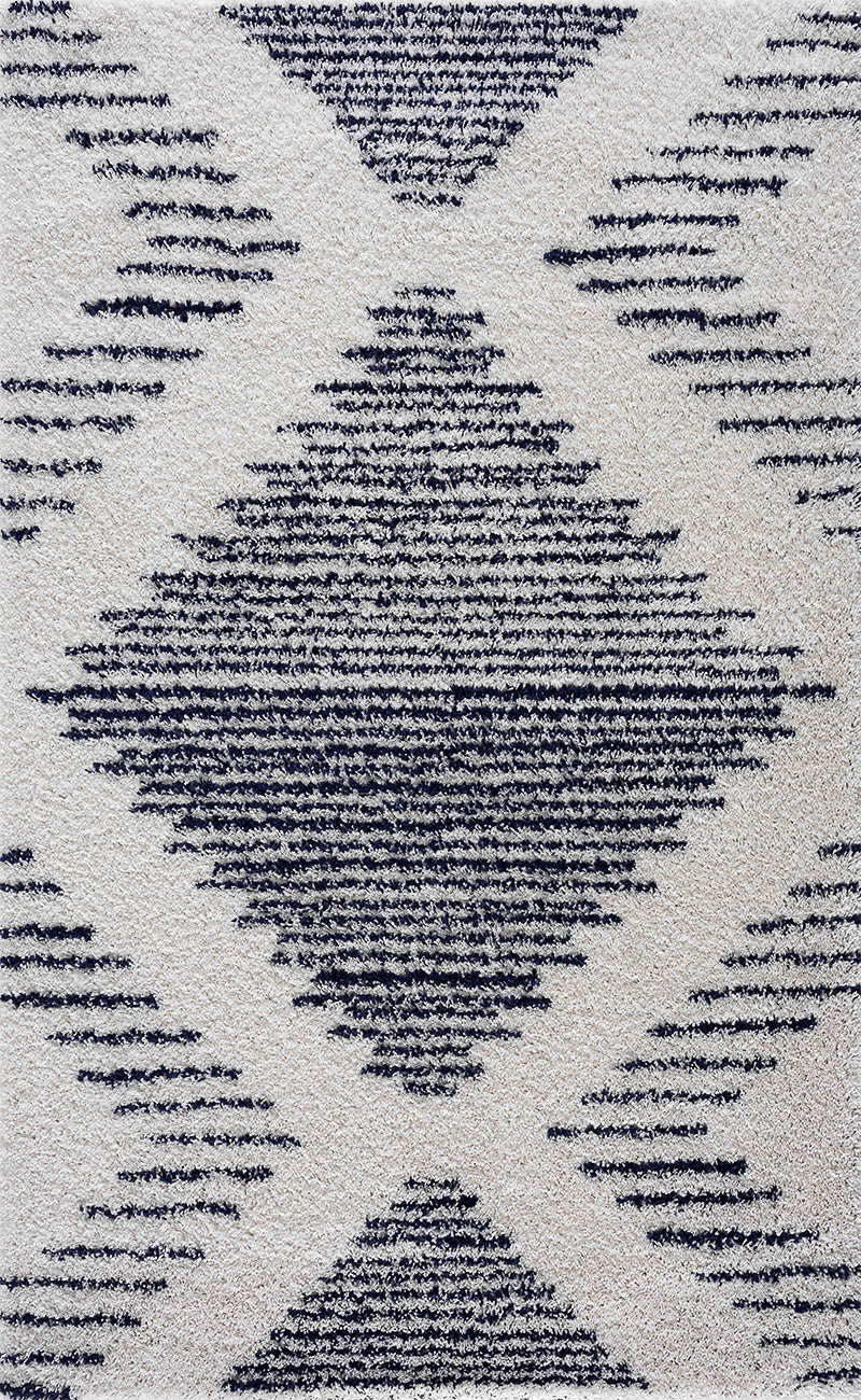 Tapis shaggy salon en laine artificielle bleu indigo 200X280 Tapis shaggy salon en laine artificielle bleu indigo 200X280