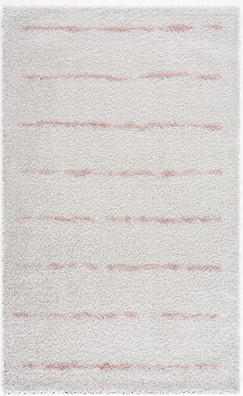 Tapis shaggy salon en laine artificielle rose ligné 120X160 Tapis shaggy salon en laine artificielle rose ligné 120X160