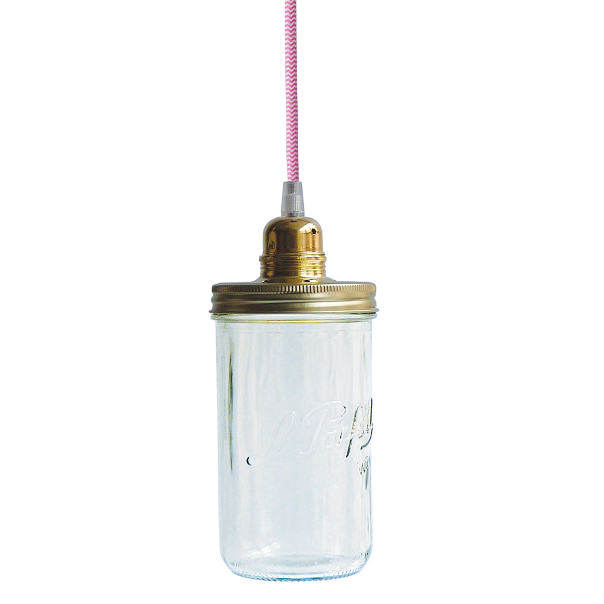 Dékolustre - Lustre bocal 1 tête fil rose Dékolustre - Lustre bocal 1 tête fil rose