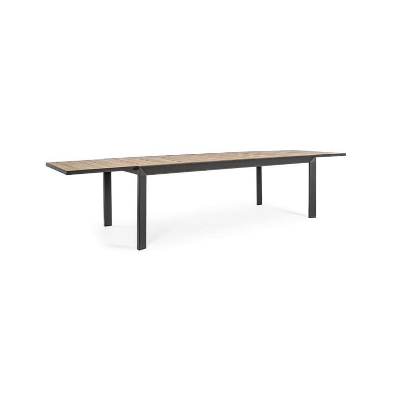 Table 12 places extensible en bois d’acacia et aluminium L220/340