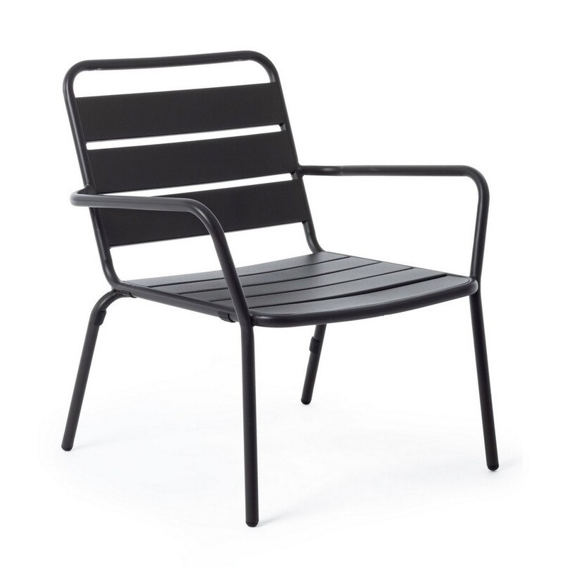 Fauteuil détente en acier Gris anthracite
