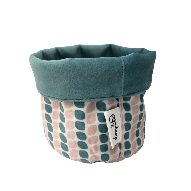 Panier fourre-tout réversible en velours bleu, taille small Panier fourre-tout réversible en velours bleu, taille small