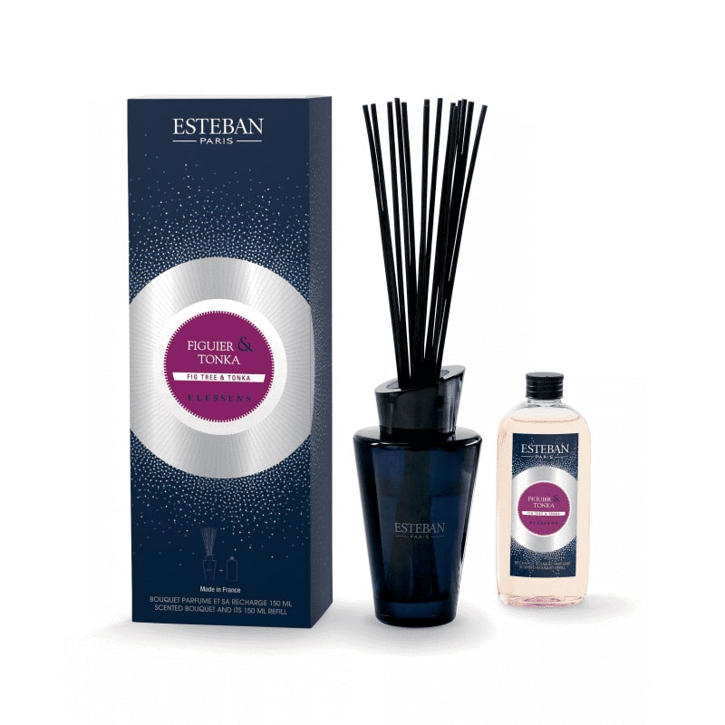 Bouquet parfumé et sa recharge figuier et tonka 150ml Bouquet parfumé et sa recharge figuier et tonka 150ml