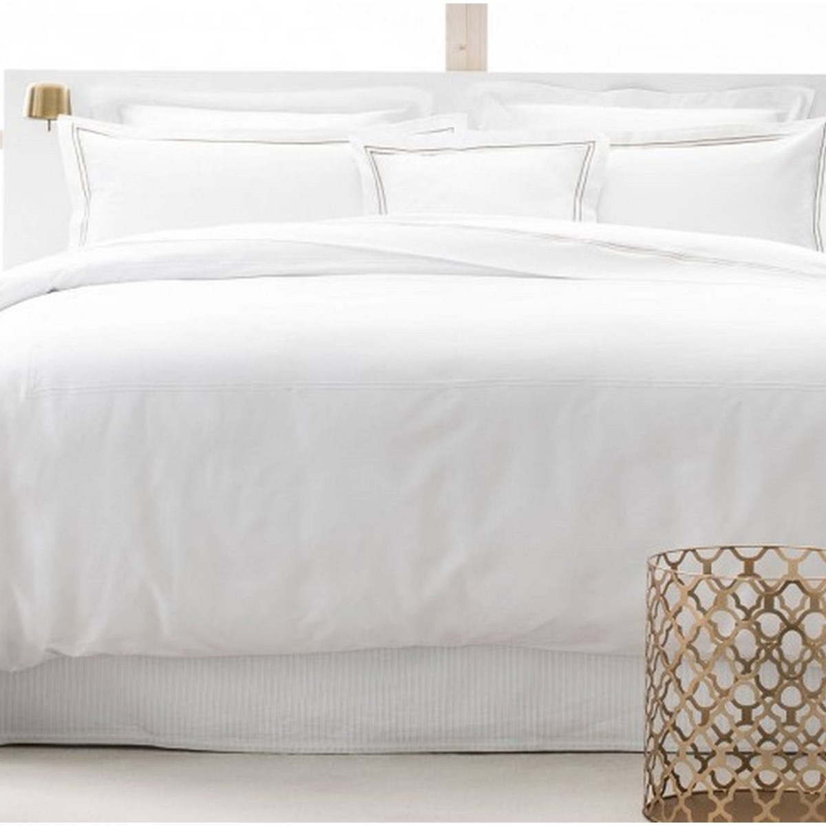 Drap plat luxe en Satin de coton Beige 300x310 cm Drap plat luxe en Satin de coton Beige 300x310 cm
