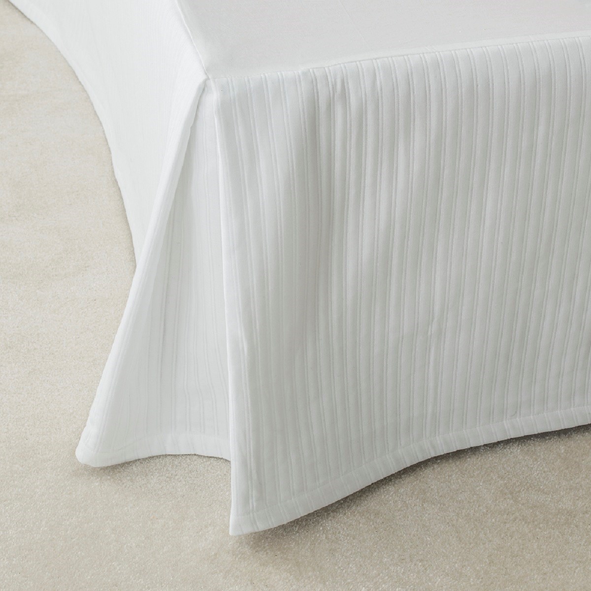 Cache sommier luxe en Coton Blanc 140x200 cm Cache sommier luxe en Coton Blanc 140x200 cm