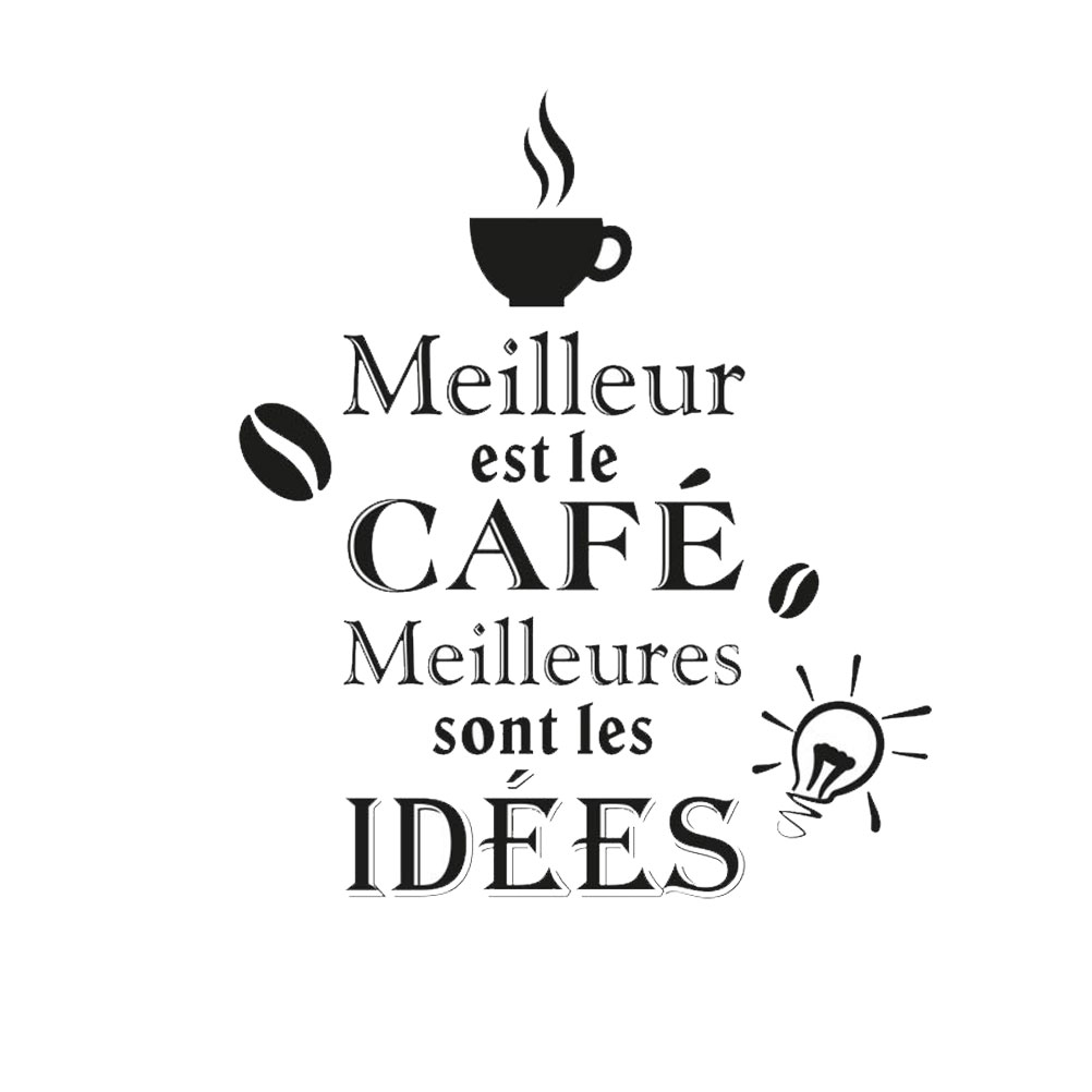 Autocollant mural café 70x20 (photo) Autocollant mural café 70x20