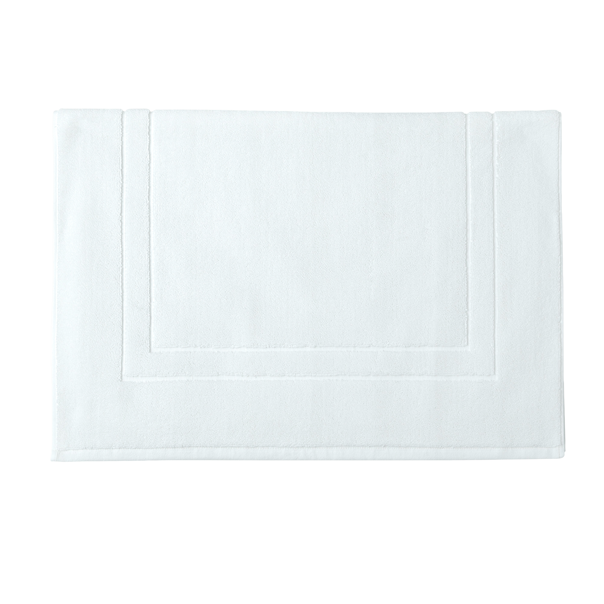tapis de bain en coton blanc 60x90