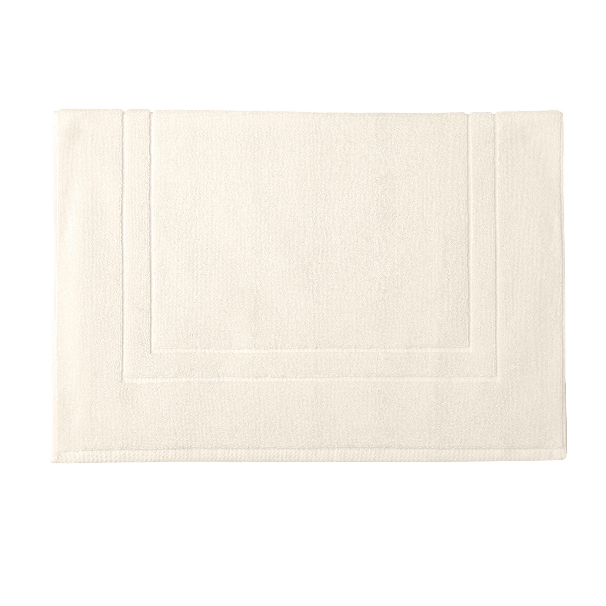 tapis de bain en coton blanc meringue 60x90