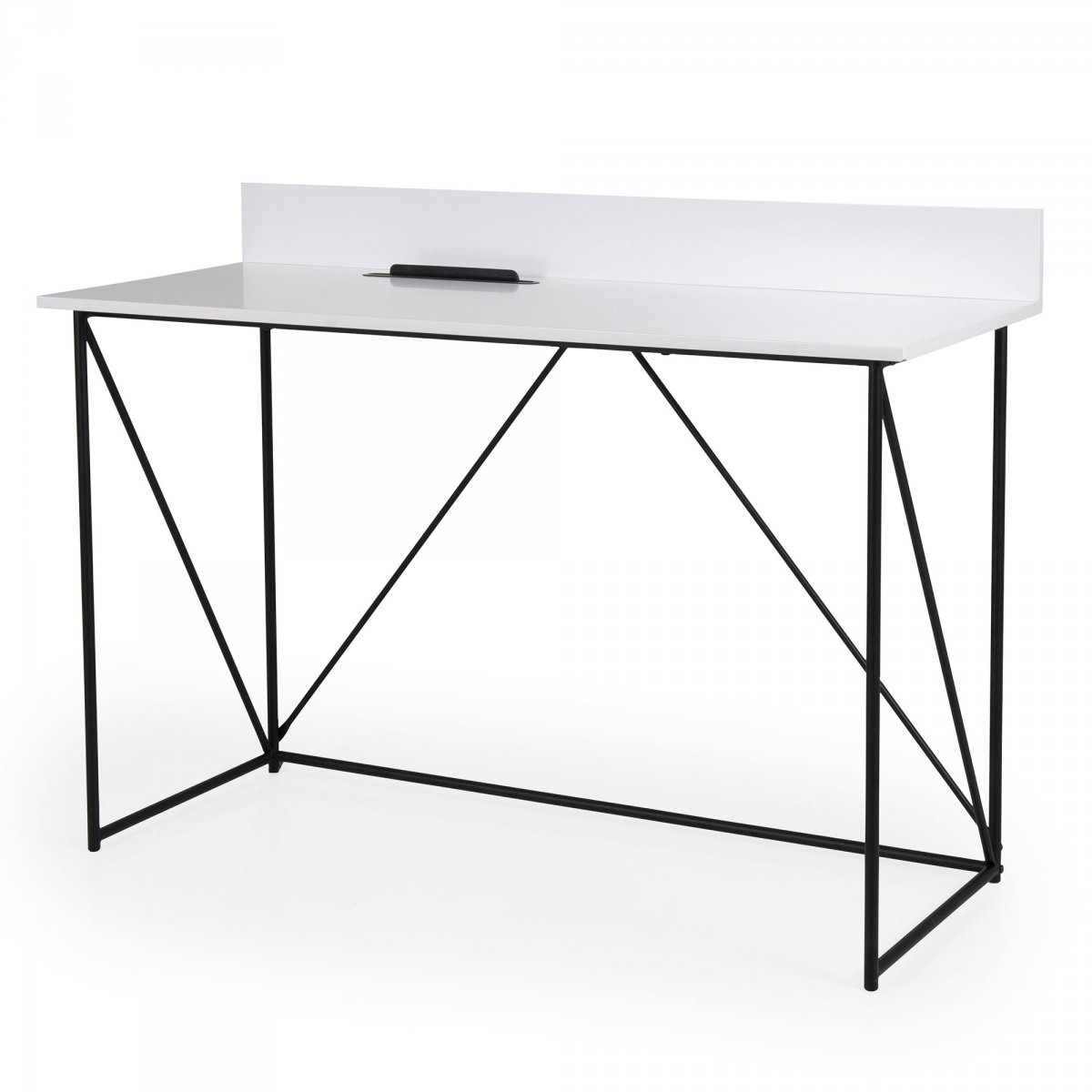 Bureau design en bois et métal noir 120cm