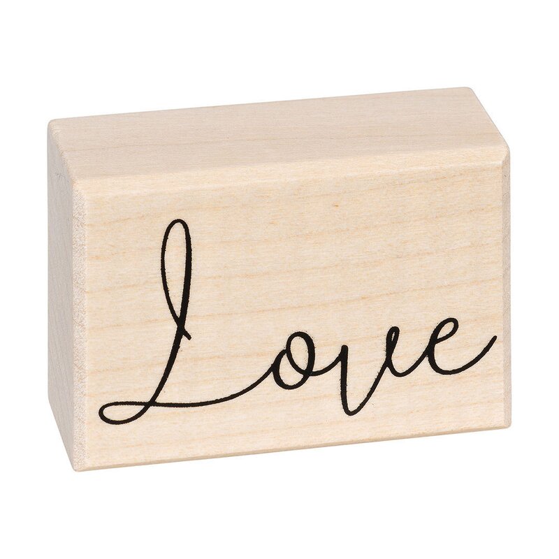 Tampon bois love 3,7x5,3cm Tampon bois love 3,7x5,3cm